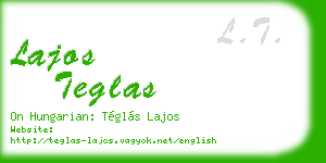 lajos teglas business card